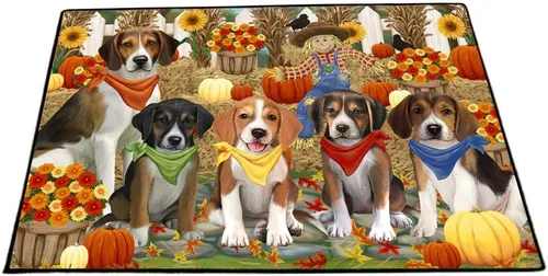 Vista 22 de Doggie of the Day American English Foxhound Dogs Floor Mat - 4th of July Independence Day - Best Dog Doormat - Protector Decor - Unique Portrait Art