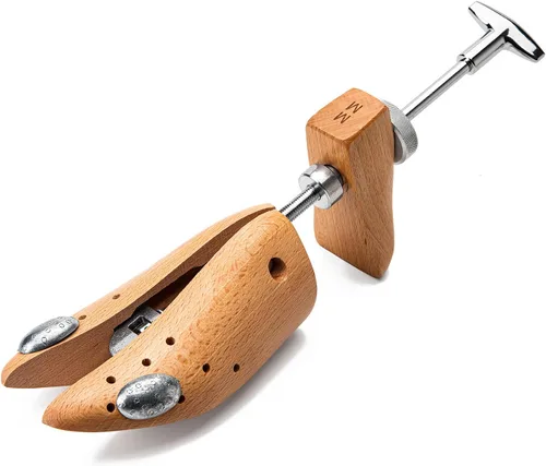 Vista 3 de Camilla de zapatos para hombre, 1 paquete, afloja los zapatos ajustados con construcción de madera y metal fuertes