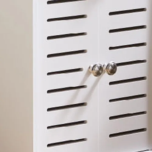 Vista 7 de Kings Brand Furniture - Gabinete de almacenamiento para piso de baño, armario de inodoro lateral con puerta y estantes, color blanco