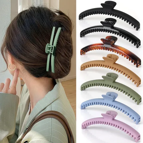 Vista 25 de Pinzas para el cabello grueso, paquete de 4 pinzas de gelatina extra grandes para mujeres, accesorios para el cabello de 4.75 pulgadas para mujeres