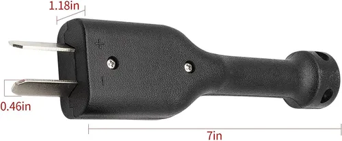 Vista 4 de Crow Foot 2 Prong Charger Plug para Yamaha 36 Volt Golf Carts Powerwise Conector DC Plug, E-Way Receptáculo para piezas de carrito de golf