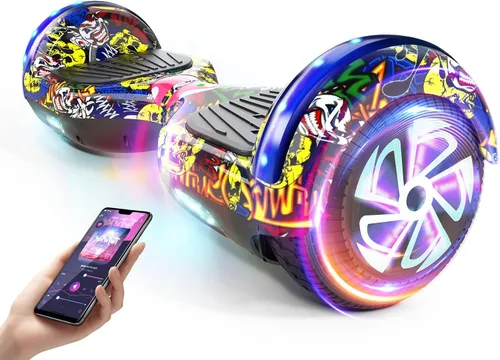 Vista 13 de LIEAGLE Scooter, Self Balancing Scooter with Bluetooth Speaker LED Lights Wheels,Dual 300w Motors, 7.5 mph Max Speed & 8.5 Miles Max Range, for