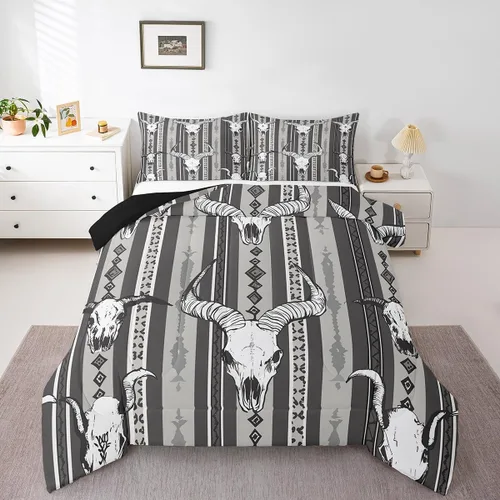 Vista 44 de Erosebridal Southwestern - Juego de edredón tamaño individual, diseño étnico étnico, geométrico, bohemio, azteca, para niños, adolescentes, adultos