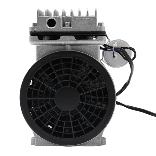 Vista 6 de Bomba de vacío de 370 W/110 V, bomba de aire de vacío de pistón sin aceite de gran flujo para máquina laminadora automática, flujo de aire de 100