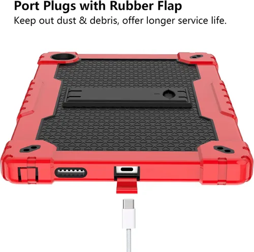 Vista 5 de Para Onn 10.4 Tablet Pro 2023 Modelo: 100110603 Funda protectora híbrida de alta resistencia con correa para el hombro para Walmart Onn 10.4 Tablet