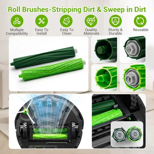 Vista 4 de 22 piezas de repuesto para aspiradora iRobot Roomba i7 i7+ i2 i3 i3+ i4 i4+ i6 i6+ i8 i8+ J7 J7+ J9 E5 E6 E7 serie I, E y J Series I, E y J, 8