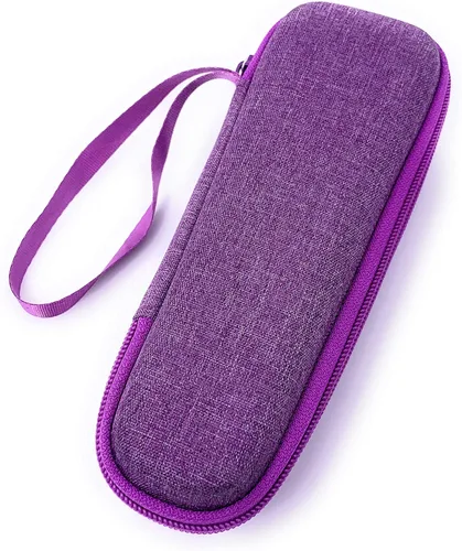 Vista 5 de xcivi Estuche de EVA duro para sistema Leapfrog LeapStart Go y sistema de lectura y escritura LeapReader Smartpen (morado)
