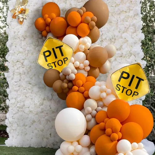 Vista 7 de 2 decoraciones de Pit Crew / Globos de aluminio Pit Stop de 18 pulgadas/Decoraciones de fiesta de Fórmula 1/Decoraciones de fiesta de cumpleaños