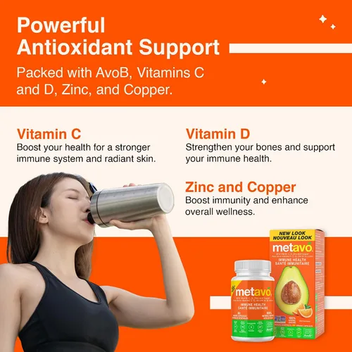 Vista 4 de Metavo Salud inmunológica: suplemento natural de apoyo inmunológico, suplementos esenciales de zinc para hombres y mujeres enriquecidos con vitamina