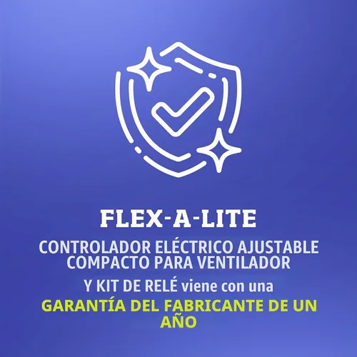 Vista 4 de Flex-A-Lite Controlador de ventilador eléctrico compacto y ajustable y kit de relé con sonda de temperatura roscada, controlador de ventilador