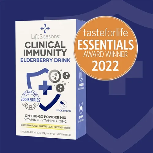 Vista 2 de LifeSeasons Clinical Immunity - Mezcla de bebida de saúco - Protege y lucha por una respuesta inmune saludable - Refuerzo de la inmunidad - 3 veces