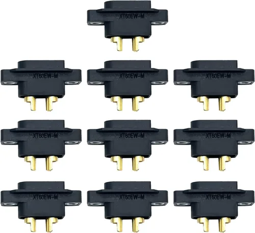 Vista 2 de Amass - Conector macho XT60EW-M montable XT60E para RC Drone Aviones FPV Racing Drone