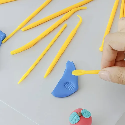 Vista 6 de Clay Tools, juego de 14 piezas de plástico para tallar, modelar cerámica para tallar, peinar, relieve, adecuado para principiantes