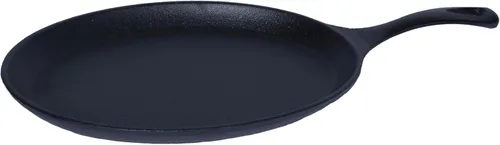 Vista 6 de Juego de utensilios de cocina de hierro fundido de 5 piezas, sartenes pre-sazonadas de 12 y 8 pulgadas, 2 planchas planas y salvamanteles