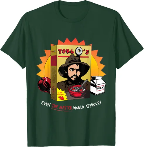Vista 44 de Torgo Camiseta de película de culto de cereales, Negro, S
