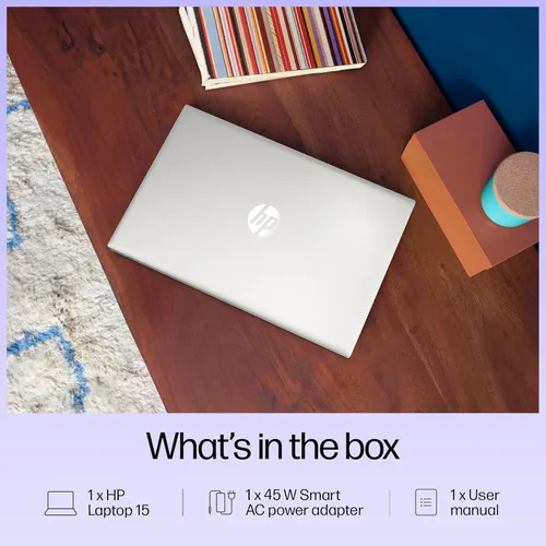 Vista 7 de HP 15.6" FHD Laptop, Intel N100 Processor, Customized 16GB RAM, 256GB NVMe SSD, WiFi 6, Bluetooth 5.3, Windows 11 Home, Natural Silver