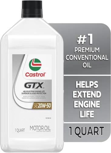 Vista 3 de Castrol GTX 20W-50 Aceite de motor convencional, 1 cuarto de galón, paquete de 6