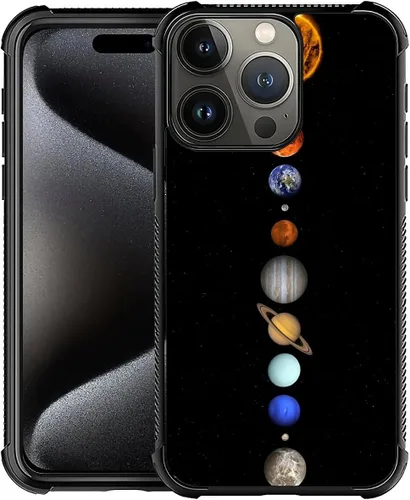 Vista 70 de CARLOCA Funda compatible con iPhone 15, increíble patrón de luz espacial nebulosa para niñas y niños, ultra protección, a prueba de golpes