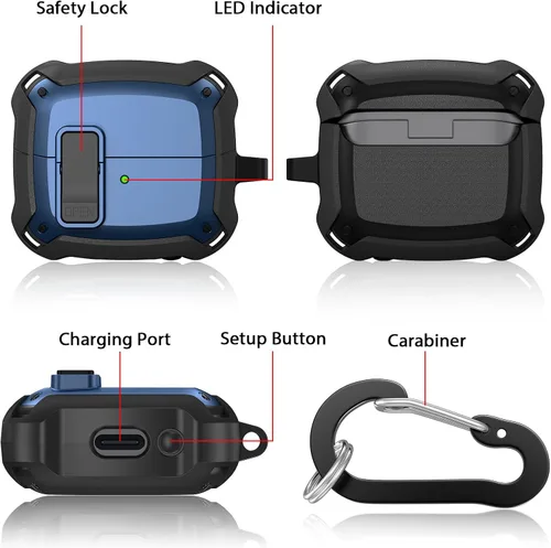 Vista 9 de KOREDA Compatible with Samsung Galaxy Buds 3 Case & Galaxy Buds 3 FE & Galaxy Buds 3 Pro Case with Cleaner Kit, Military TPU Shockproof Protective