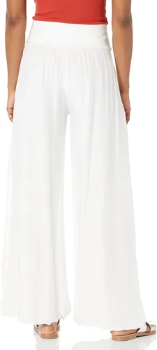 Vista 2 de M Made in Italy Pantalones Palazzo de seda para mujer