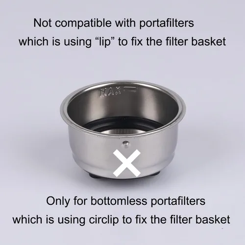 Vista 5 de Cesta de filtro no presurizada de 2.008 in, tamiz de doble taza para portafiltro de 2.008 in, capacidad de polvo de 0.56 oz - Diámetro de agujeros