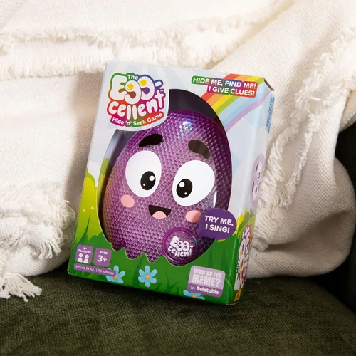 Vista 5 de Eggworthy by Relatable, el juego de escondite y busca apto para niños, juguetes para niños a partir de 3 años, incluye 1 juguete iluminado de huevo