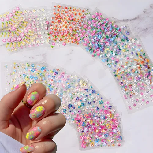 Vista 11 de 30 hojas de calcomanías de uñas del 4 de julio para arte de uñas, Día de la Independencia, calcomanías de arte en 3D, autoadhesivas, bandera