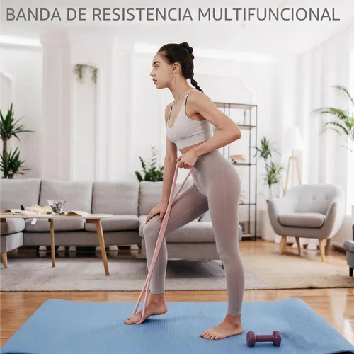 Vista 7 de Figura 8 banda de resistencia, figura 8 bandas de resistencia para mujeres y hombres, figura de banda de resistencia para entrenamiento, asas