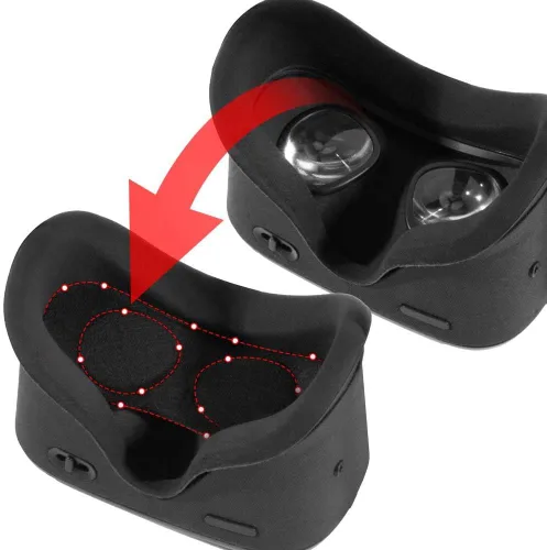 Vista 4 de VR Cover for Oculus Quest 2 Oculus Quest, Oculus Lens Protect Cover, Dust Proof, Anti-Scratch. Black.