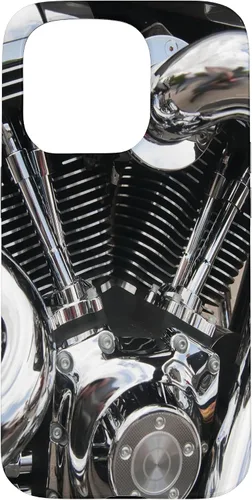 Vista 14 de iPhone 16 Motor de la motocicleta primer plano brillante caso de motociclista