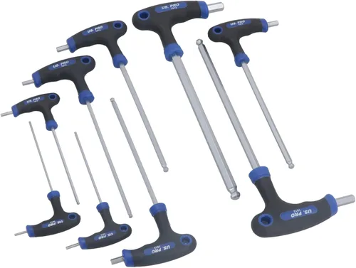 Vista 4 de Métrica MM Allen Hex bola terminada y recta T barra manejada 6.6 ft m - 32.8 ft m 9pcs