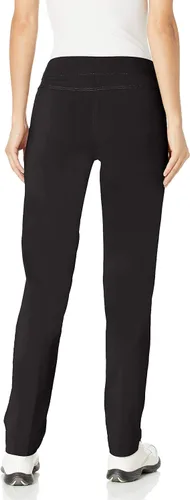 Vista 2 de SLIM-SATION Ropa de golf para mujer, pantalón regular de pierna recta con bolsillos (negro, 16), Negro