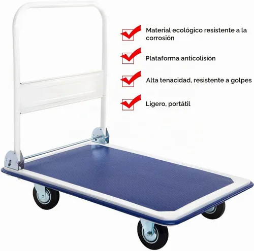 Vista 3 de Giantex, plataforma plegable tipo carrito, carretilla de mano, plegable, para depósito, 660 libras