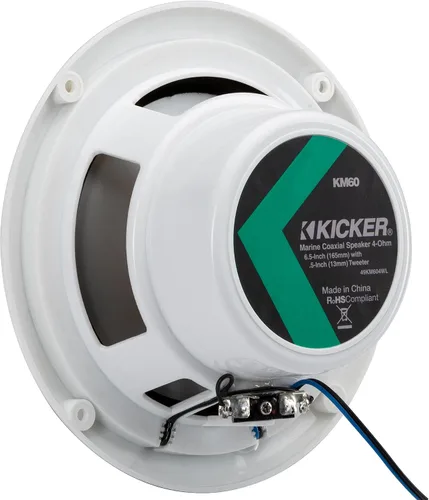 Vista 5 de KICKER 49KM604WL KM 6.5" 4Ω Altavoces Coaxiales Marinos LED Azul - Par