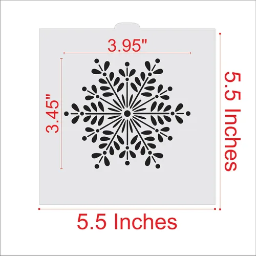 Vista 2 de Plantilla retro de galletas y manualidades de copo de nieve de Designer Stencils