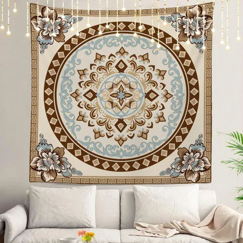Vista 51 de Shrahala Circles Tapestry, Abstract Art With Various Circles Wall Hanging Hd Print Polyester Backdrop For Dorm Room Bedroom 30 X 40 In