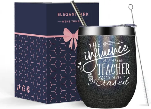 Vista 10 de ELEGANTPARK Regalos para profesoras para mujeres, taza de profesora de parte de estudiantes y profesores, regalos de agradecimiento para graduación