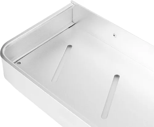 Vista 4 de Estante flotante de pared de baño, estante flotante de una sola capa, estante flotante de almacenamiento de champú montado en la pared, estante