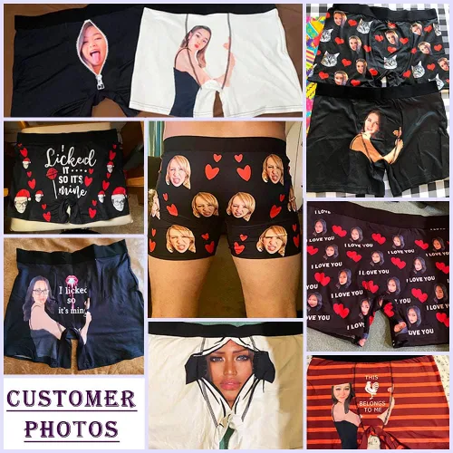 Vista 7 de Ropa interior de los calzoncillos del boxeador de la impresión de los hombres de encargo con regalos