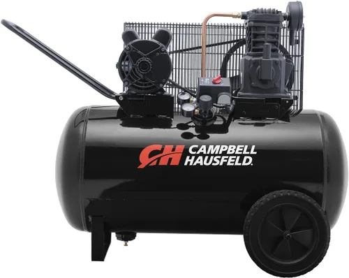 Vista 6 de CAMPBELL HAUSFELD Compresor de aire horizontal de 15 galones, compresor de aire portátil con bomba de una sola etapa, doble voltaje, 175 PSI máximo