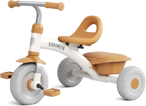 Vista 9 de KORIMEFA Triciclo infantil para niños de 1 a 3 años, color azul