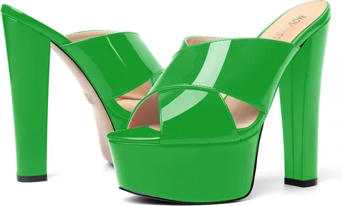 Vista 6 de Sandalias de plataforma de tacón alto para mujer, con puntera redonda, puntera redonda, 6 pulgadas
