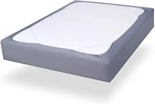 Vista 8 de Funda de somier tamaño Queen con material tejido suave y elástico, solo cubre lados, alternativa para falda de cama, resistente a las arrugas y a