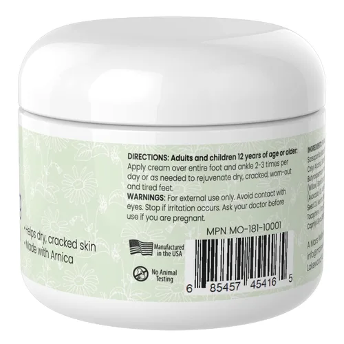 Vista 4 de Mars - Crema ortopédica rejuvenecedora para pies secos y agrietados, loción para pies diabéticos – Crema hidratante natural de acción rápida