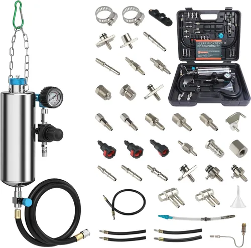 Vista 9 de Limpiador de inyectores de combustible, serie C80 CFS, limpiador de inyectores para vehículos EFI, máquina limpiadora de inyectores de combustible