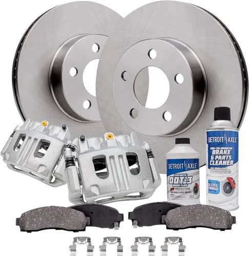 Vista 45 de Detroit Axle - Rotores de freno para Chrysler 200 2015 2016 2017, Rotores de freno de disco de reemplazo: 12.01" pulgadas delantero y 10.95