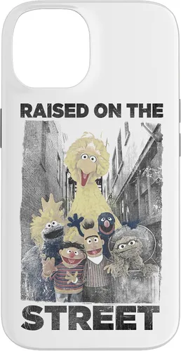 Vista 4 de Sesame Street Funda para iPhone 17 con texto en inglés "Raised on the Streets