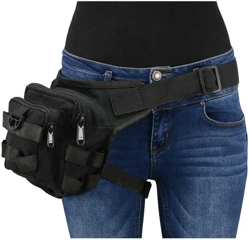 Vista 2 de Milwaukee Leather MP8841 - Bolsa de muslo táctica para ocultar y transportar con cinturón