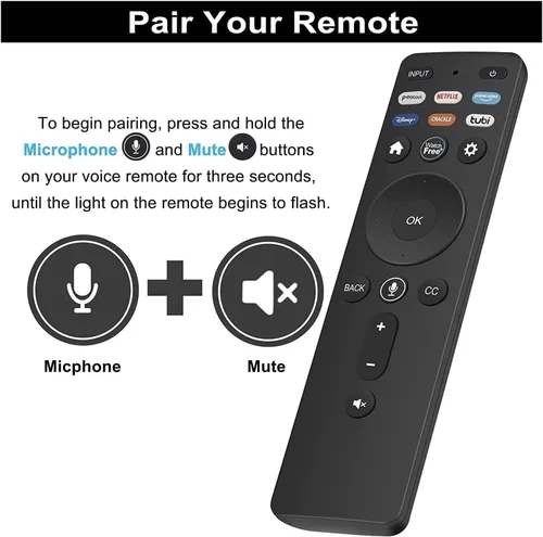 Vista 3 de Parte OEM: control remoto de TV XRT260 compatible con Vizio V505-J09 y M65Q6-J09