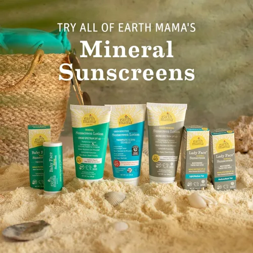 Vista 8 de Loción protectora solar mineral Uber-Sensitive SPF 40 para niños de Earth Mama